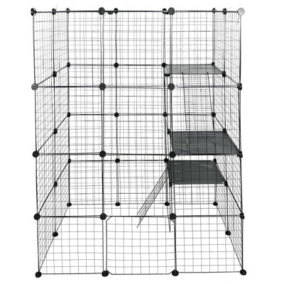 Gr8 Home Large 4 Tier Cat Cage Playpen Enclosure Pet Kitten Kennel Metal Wire Crate Box from B&Q