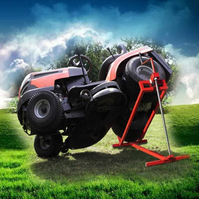 Gr8 Garden Lawn Ride On Mower Lifter Telescopic Jack For Garden Tractor Manual Lift Ramp Max 400Kg from B&Q