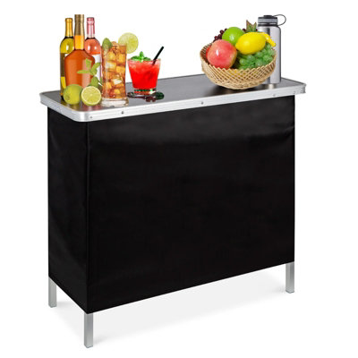 Gr8 Garden Garden Patio Portable Folding Bistro Bar Table Camping Bbq Desk With Carry Case