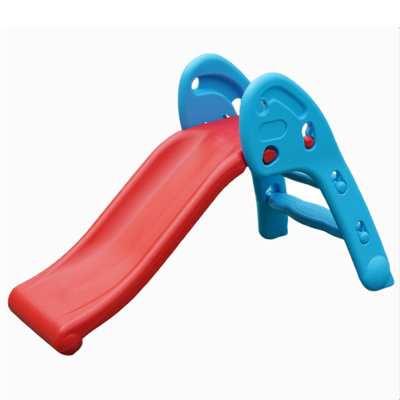 B&Q -  Folding Garden Slide Climber Set Baby Toddler Indoor Outdoor Kids Toy Blue Red
