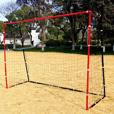 B&Q -  Football Goal Posts Net Soccer Practise Garden Training Black Red 3M X 2M X 1M