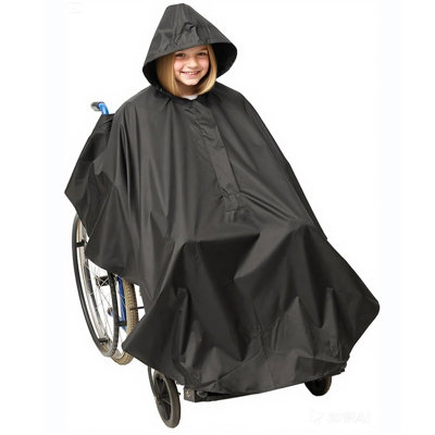 Gr8 Home Wheelchair Waterproof Poncho Rain Cover With Hood Disability Aid Rain Mac Coat from B&Q