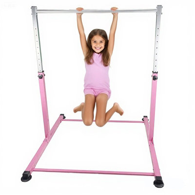 Gr8 Home Gymnastics Horizontal Kip Bar Home Gym Adjustable Height For Children Kids Pink from B&Q