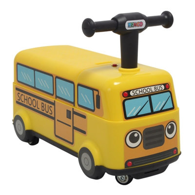 Rexco Toddler Ride On Yellow School Bus Kids Push Along Walker Car Toy Toddler Vehicle from B&Q