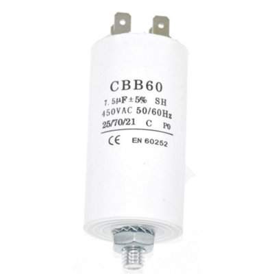 Universal 7.5Uf Microfarad Appliance Motor Start Run Capacitor By Ufixt from B&Q