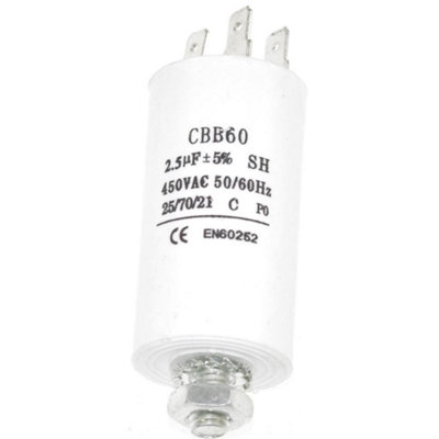 Universal 2.5 Uf Microfarad Appliance Motor Start Run Capacitor By Ufixt from B&Q