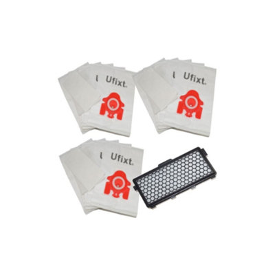Fjm Bags To Fit Miele Vacuum Cleaners15 Pack + Filters Multipack (Red Collar)Ufixt from B&Q