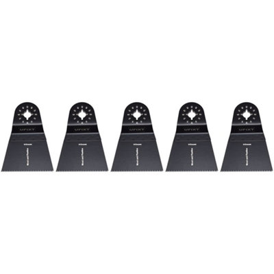 Multi Tool Blades 65mm Wide High Carbon Steel (Hcs) For Wood & Plastic5 PackCompatible Universal Fit By Ufixt from B&Q