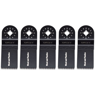 Multi Tool Blades 35mm Wide Course Cut High Carbon Steel Hcs For Wood And Plastic 5 Pack By Ufixt from B&Q