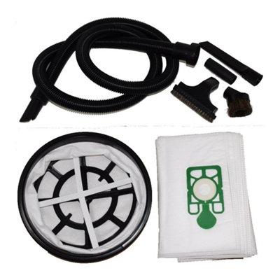 Numatic Vacuum Cleaner 2.5 Metre Hose + 10 X Microfibre Dust Bags 12" Filter + 4 Piece Tool Kit By Ufixt from B&Q