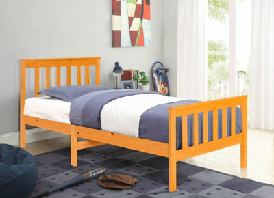Comfy Living 3Ft Wooden Bedframe In Caramel from B&Q