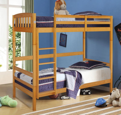 Comfy Living 3Ft Caramel Wooden Combination Bunk Bed from B&Q