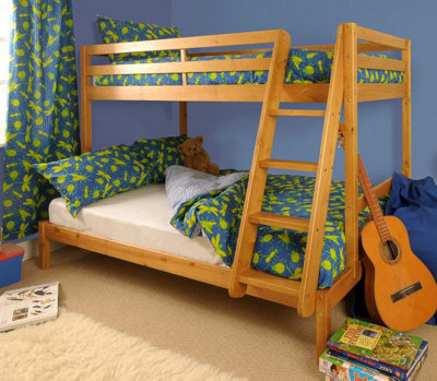 Comfy Living Durleigh Triple Bunk Bed In Caramel from B&Q