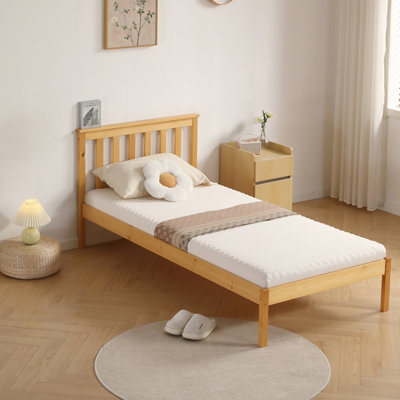 Comfy Living 3Ft Medina Wooden Bed Frame In Caramel from B&Q