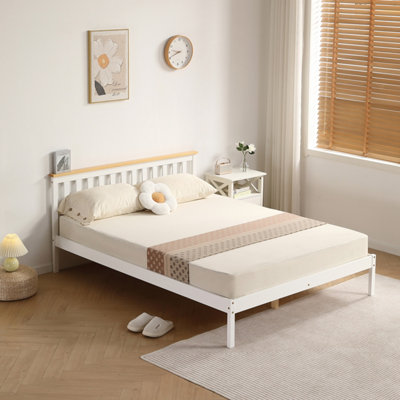 Comfy Living 5Ft Medina Wooden Bed Frame In White from B&Q