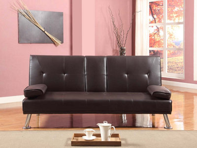 Comfy Living Verona Sofa Bed In Chocolate from B&Q