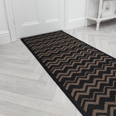 Chevron Hallway Runner RugHardwearingNon-Slip & Durable Carpet For HallKitchen & Corridor from B&Q