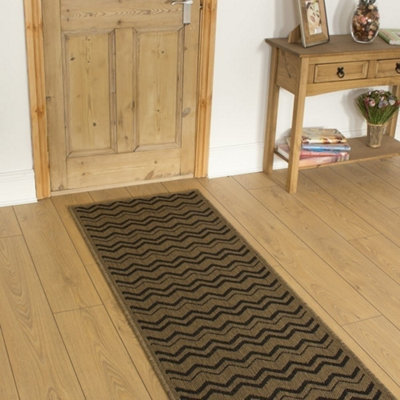 Chevron Hallway Runner RugHardwearingNon-Slip & Durable Carpet For HallKitchen & Corridor from B&Q