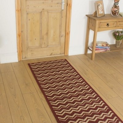Chevron Hallway Runner RugHardwearingNon-Slip & Durable Carpet For HallKitchen & Corridor from B&Q