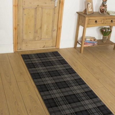 Tartan Hallway Runner RugSoftComfortable & Durable Carpet For HallKitchen & Corridor from B&Q