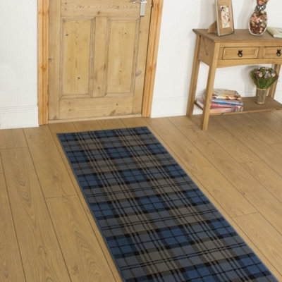 Tartan Hallway Runner RugSoftComfortable & Durable Carpet For HallKitchen & Corridor from B&Q