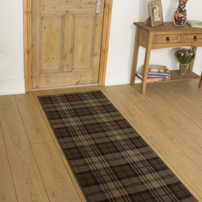 Tartan Hallway Runner RugSoftComfortable & Durable Carpet For HallKitchen & Corridor from B&Q