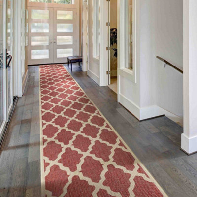 Trellis Hallway Runner RugHardwearingNon-Slip & Durable Carpet For HallKitchen & Corridor from B&Q