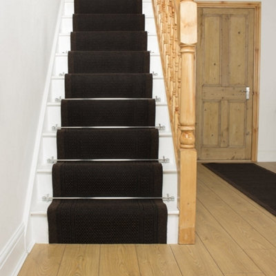 Aztec D. Brown Stair Runner Carpet Runner Rug from B&Q