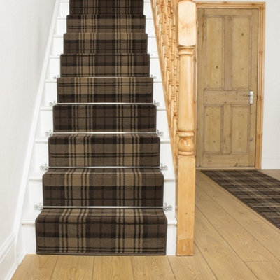 Tartan Stair RunnerSoft & Durable Carpet Runner For Stairs & StaircasesMultiple Lengths from B&Q