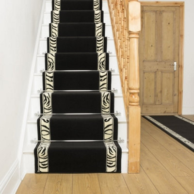 Zebra Stair RunnerSoft & Durable Carpet Runner For Stairs & StaircasesMultiple Lengths from B&Q