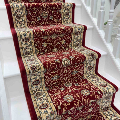 B&Q Runrug Stair Carpet Runner - Stain Resistant - 660Cm X 80Cm - Persian, Black