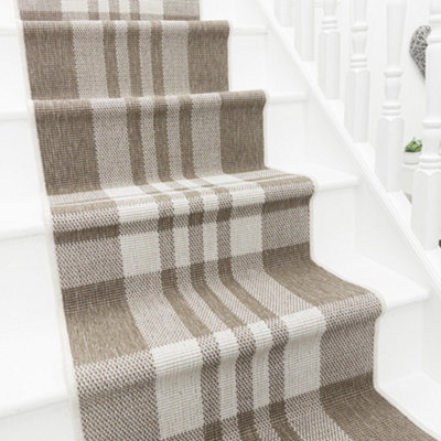 Chequered Stair RunnerReversibleDurable & Hardwearing Carpet For Stairs & StaircasesMultiple Lengths from B&Q