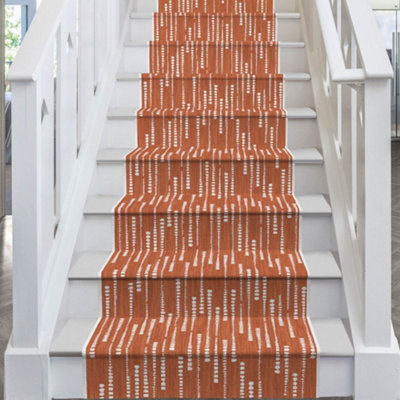 Aperol Spritz Stair RunnerReversibleDurable & Hardwearing Carpet For Stairs & StaircasesMultiple Lengths from B&Q