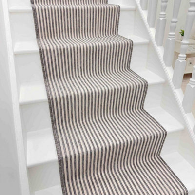 Pinstripe Stair RunnerReversibleDurable & Hardwearing Carpet For Stairs & StaircasesMultiple Lengths from B&Q