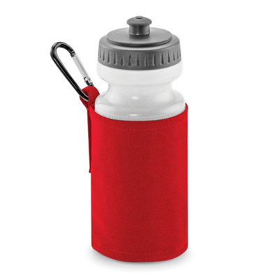 Quadra Water Bottle And Fabric Sleeve Holder Clic Red (One Size)