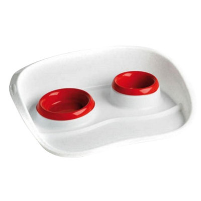 Stefanplast Spa Double Diner Pet Bowl Tray Orted (One Size) from B&Q