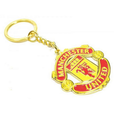  - Manchester United Fc Official Football Crest Keyring Red/yellow (One Size)