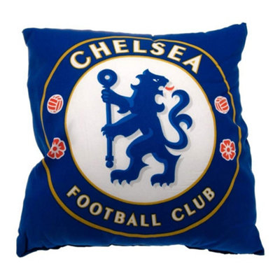 Chelsea FC Official Football Crest Cushion (One Size) (Blue/White) - Image 3