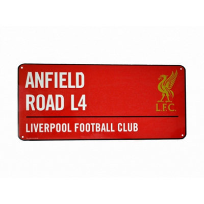 Liverpool Fc Unisex Red Official Football Colou Metal Street Sign In - Image 4