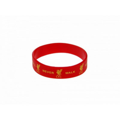  - Liverpool Fc Official Football Silicone Wristband Red (One Size)
