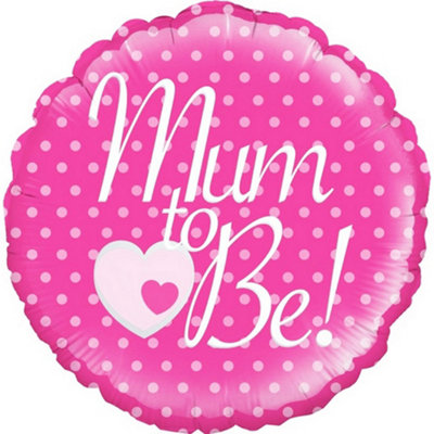 Oaktree Mum To Be Circle Foil Balloon Pink (18 Inch) from B&Q