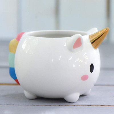 Ceramic Unicorn Plant Pot Gift Perfect Present, 3 x Unicorn Planter by Thompson and Morgan - Image 3