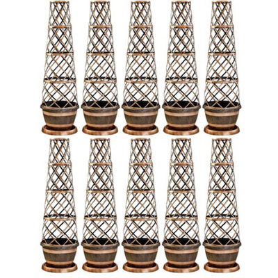 Thompson & Morgan Wooden Barrel Effect Tower Patio Pot X 10Ideal For Climbing Plants from B&Q