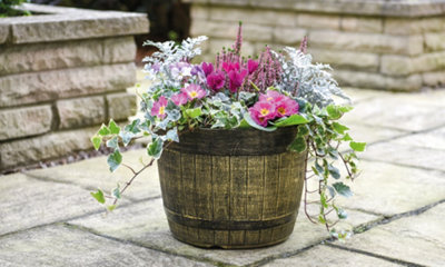 Thompson & Morgan Whisky Barrel Planter5 Patio Pots from B&Q