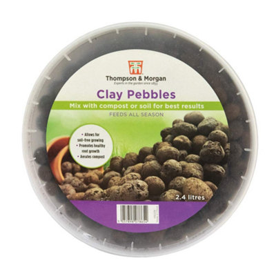 Thompson & Morgan Grow Media Clay Pebbles 2.4 Litre Tub X 1 from B&Q