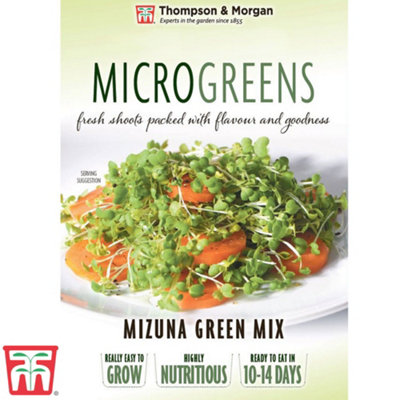 Thompson & Morgan Microgreens Mizuna Cn Mizuna 1 Seed Packet (300 Seeds) from B&Q