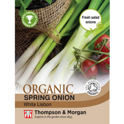 Thompson & Morgan White Organic Spring Onion Lisbon Seed Packet (350 Seeds) Size 1