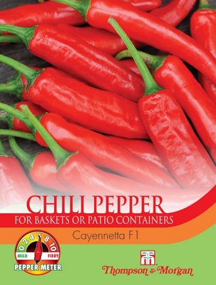 Thompson & Morgan - Chilli Pepper Cayennetta Seeds - Vegetable Seeds - Image 3