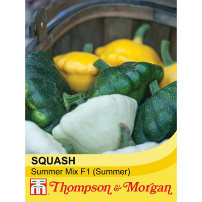 Thompson & Morgan Squash Summer Patty Pans Mix F1 1 Seed Packet (6 Seeds) from B&Q