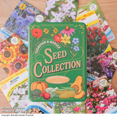 Thompson & Morgan Gift Seed Collection Tin + 10 Packets Of National Trust Seed